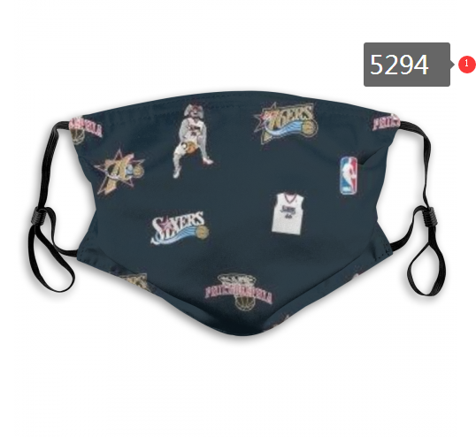 2020 NBA Philadelphia 76ers Dust mask with filter->nba dust mask->Sports Accessory